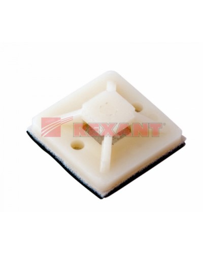 Площадка самоклеющаяся 20 х 20 мм 100 шт (10шт/уп) REXANT 07-2020 в Домодедово Стяжки-хомуты Pintop.ru