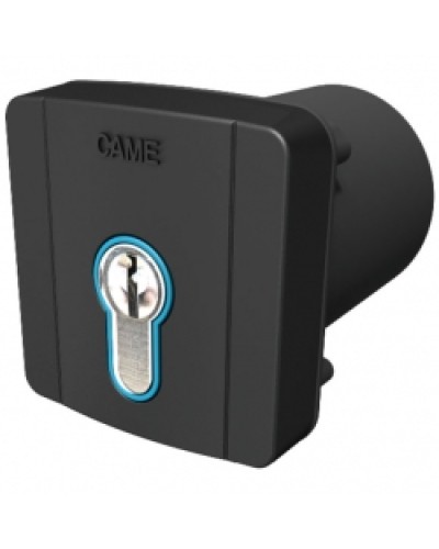 Ключ-выключатель встраиваемый с цилиндром замка DIN и синей подсветкой Came 806SL-0060 в Домодедово Запчасти для шлагбаумов и автоматики Pintop.ru