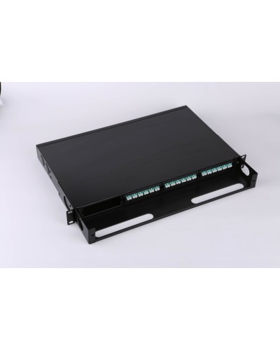 Бокс 19 на 4 кассеты MPO, 1U, черный LANMASTER LAN-FOBM-4MCS-1U в Домодедово Кросс оптический Pintop.ru