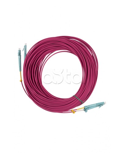 Патч-корд MM 50/125(OM4), LC-LC, duplex, 10G/40G, LSZH, 25 м Hyperline FC-D2-504-LC/PR-LC/PR-H-25M-LSZH-MG в Домодедово Патч-корды оптические Pintop.ru