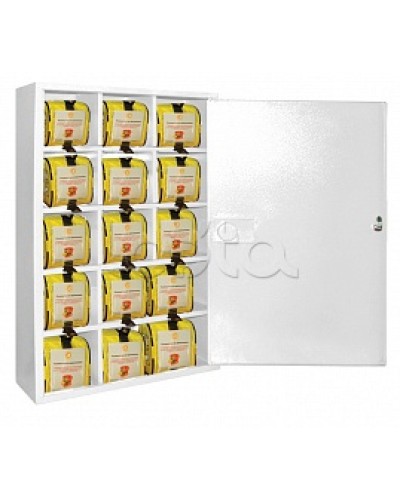 Футляр металлический секционный ПОЖТЕХНИКА ФМС-15 закрытый, белый в Домодедово Пожарные шкафы Pintop.ru