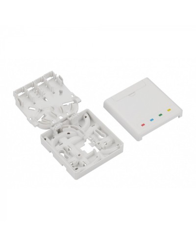 Розетка на DIN-рейку LANMASTER LAN-DRF-4SC/SB-WH в Домодедово Аксессуары для стоек и шкафов Pintop.ru