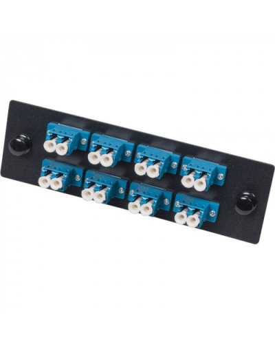 Адаптерная панель для кроссов LAN-FOBM с 8 дуплексными адаптерами LC/OM2 LANMASTER (LAN-APM-8x2LC/OM2) в Домодедово Проходные адаптеры и розетки оптические Pintop.ru